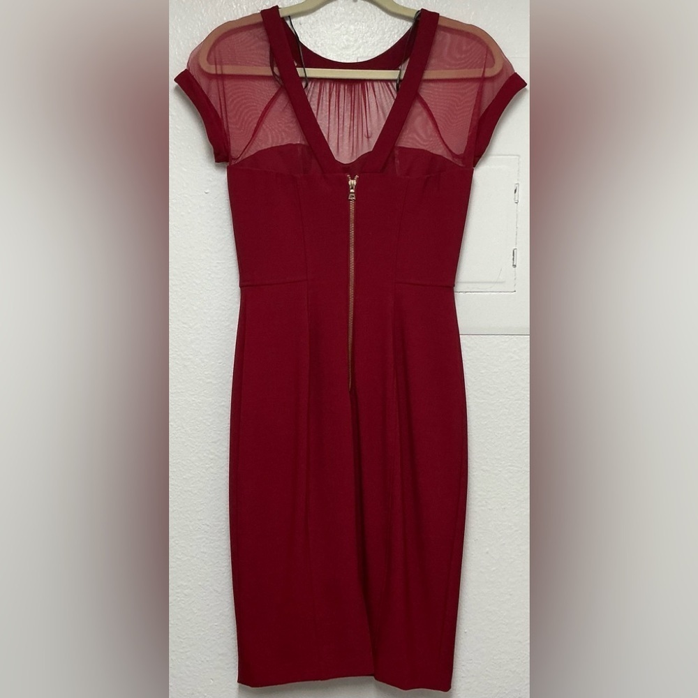 Maggy London Red Strapless Sheath Dress - Picture 5 of 9